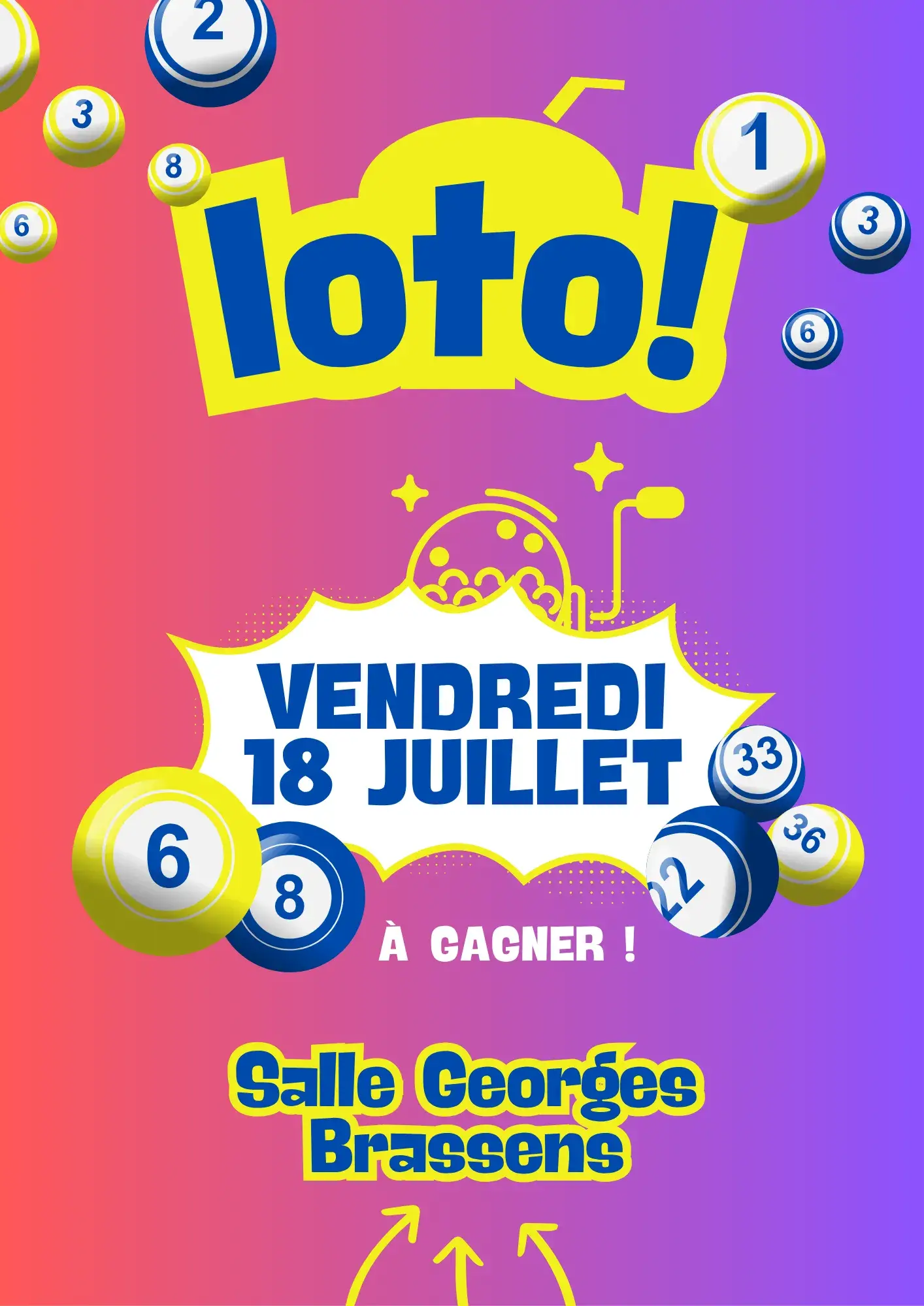 Loto à Sète, vendredi 18 juillet 14h à la salle Georges Brassens