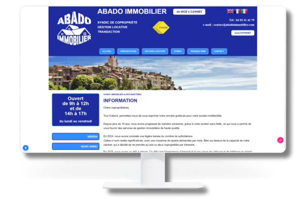 Agence Web à Pézenas, Agence Web à Monaco, Créer un site internet à Villeneuve Loubet