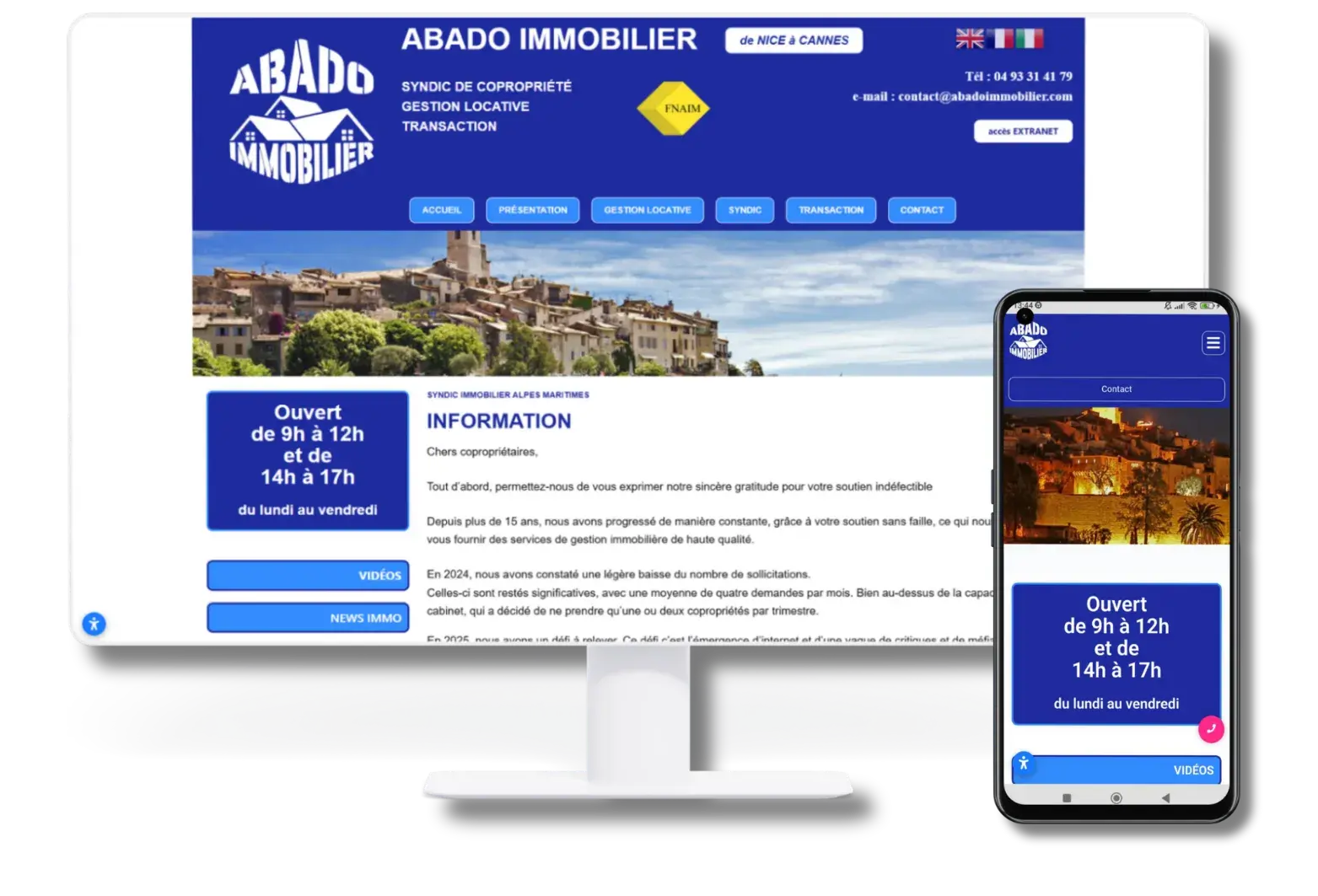 Créer un site internet à Villeneuve Loubet